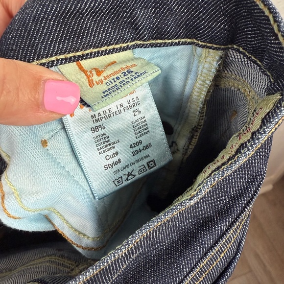 Coh citizens of humanity vintage Y2K bootcut jeans embroidered crocheted 26 long - Picture 9 of 9